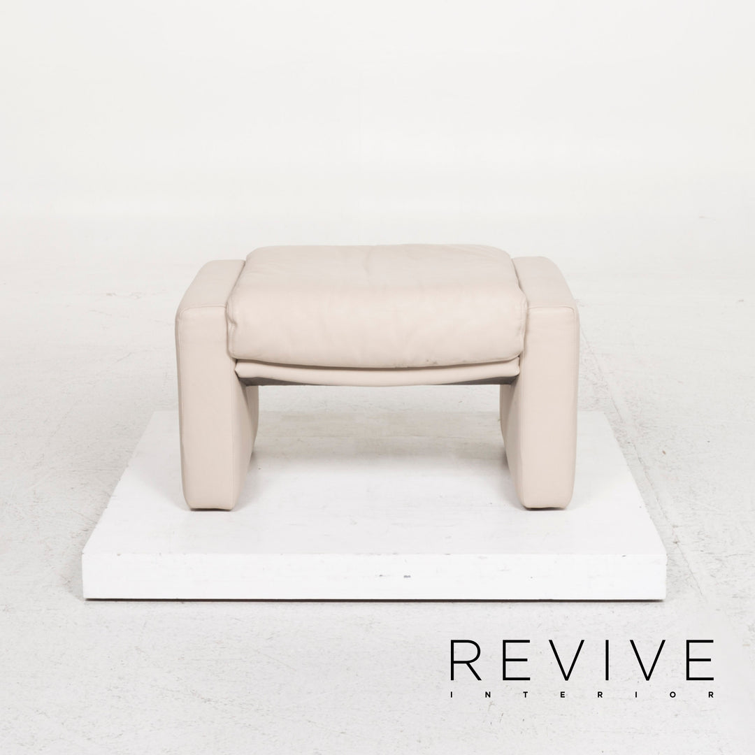 Tabouret en cuir Rolf Benz gris #12970