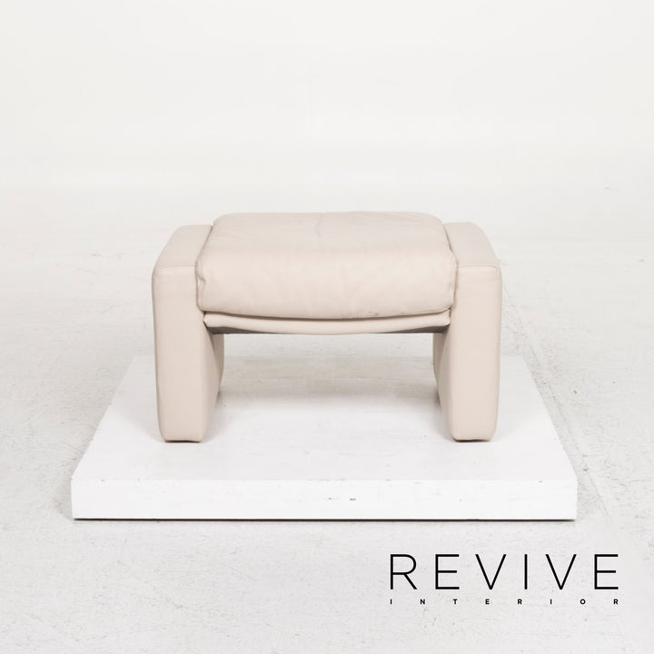 Tabouret en cuir Rolf Benz gris #12970
