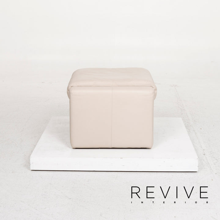 Tabouret en cuir Rolf Benz gris #12970