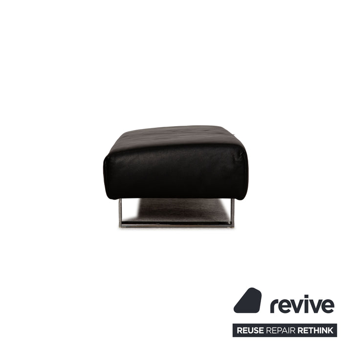 Rolf Benz Leder Hocker Schwarz