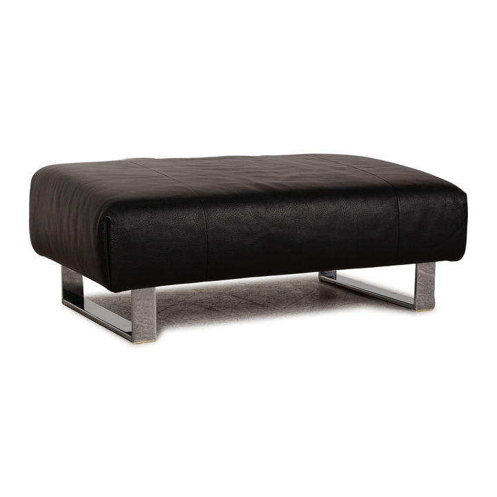 Rolf Benz Leder Hocker Schwarz