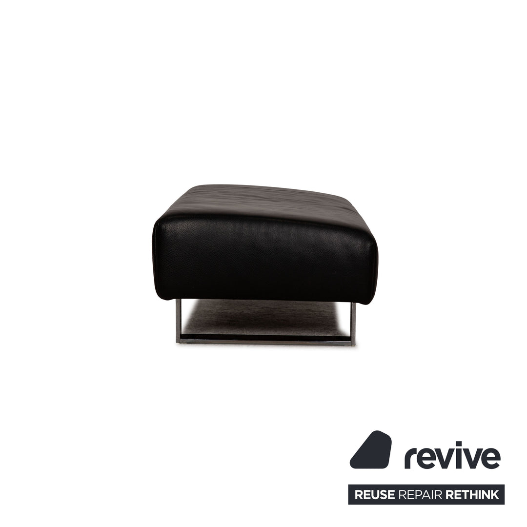 Rolf Benz Leder Hocker Schwarz