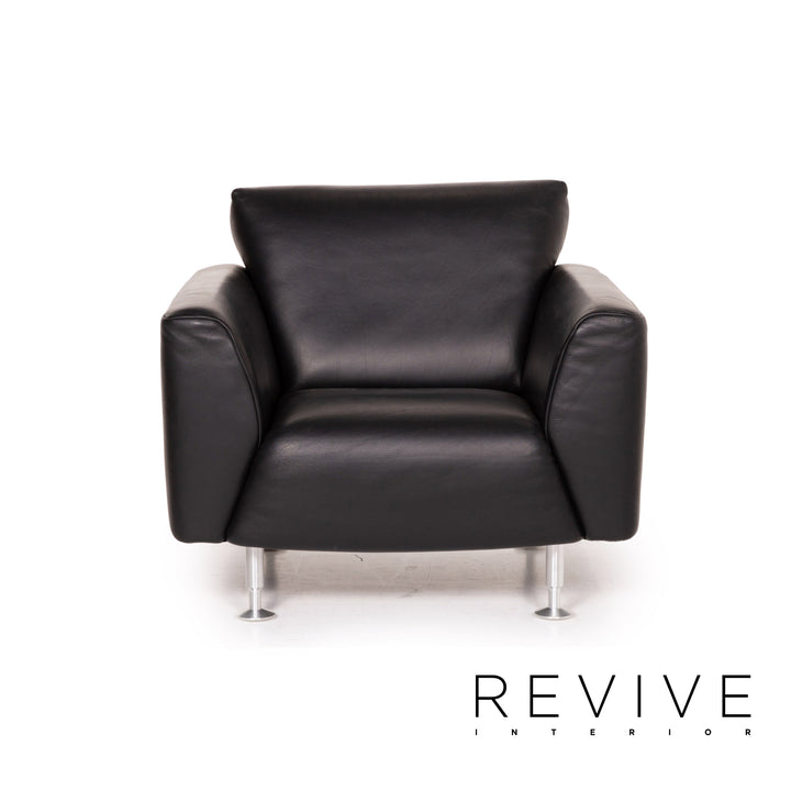 Rolf Benz leather armchair set 2x armchairs