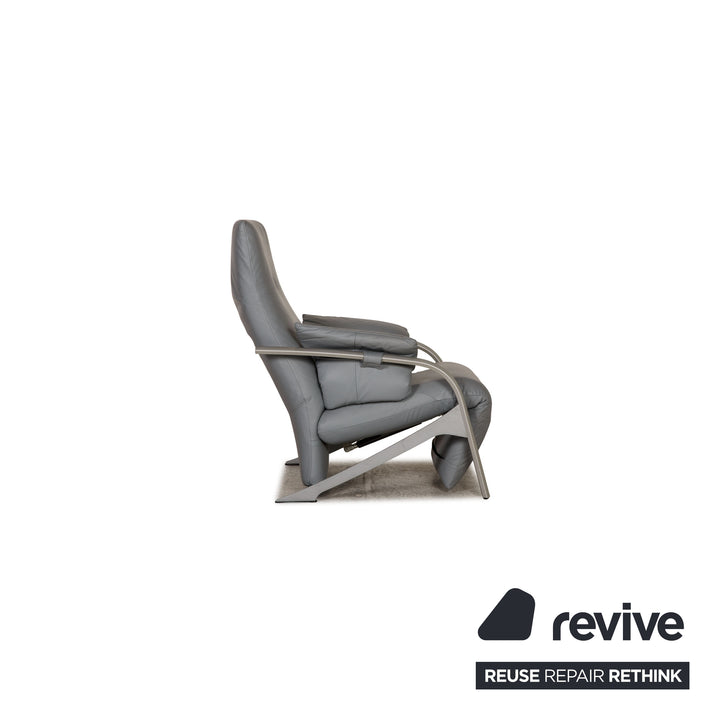 Rolf Benz Leder Sessel Grau Funktion Relaxfunktion