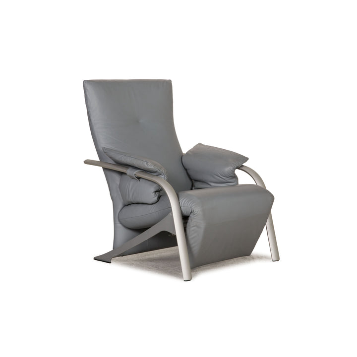 Rolf Benz Leder Sessel Grau Funktion Relaxfunktion