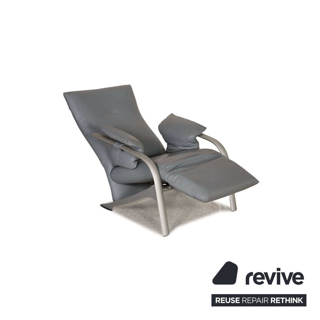 Rolf Benz Leder Sessel Grau Funktion Relaxfunktion