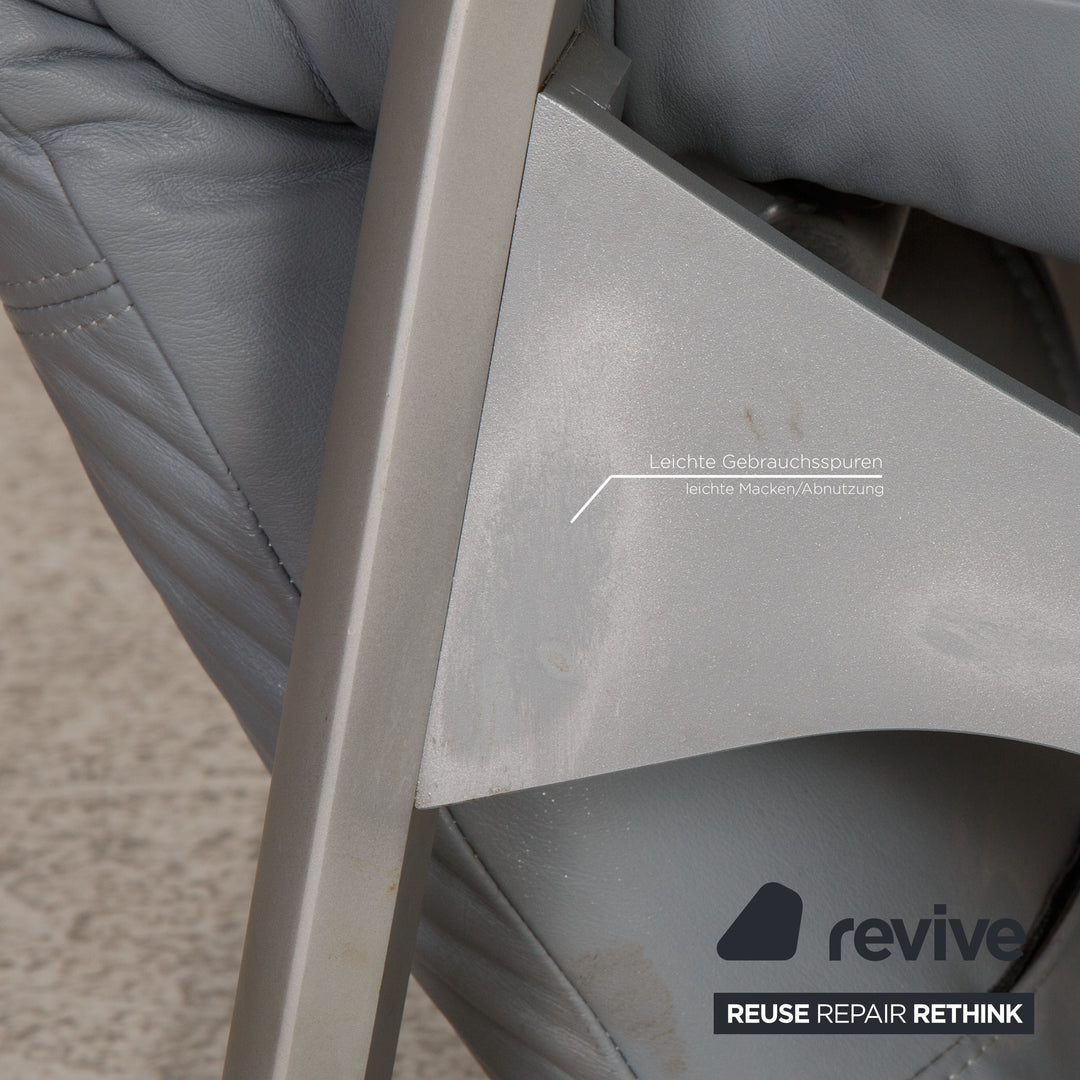 Rolf Benz Leder Sessel Grau Funktion Relaxfunktion