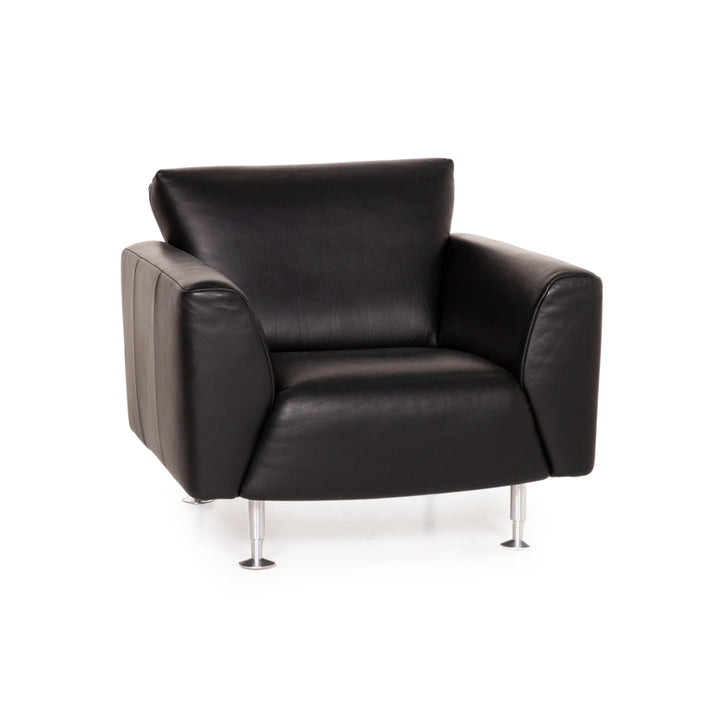 Fauteuil en cuir Rolf Benz noir