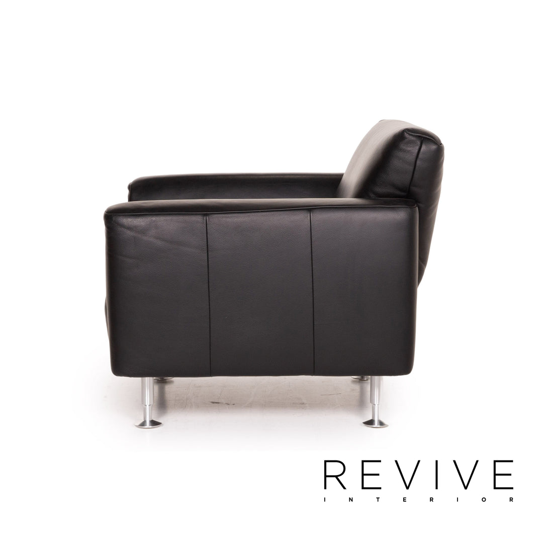 Fauteuil en cuir Rolf Benz noir