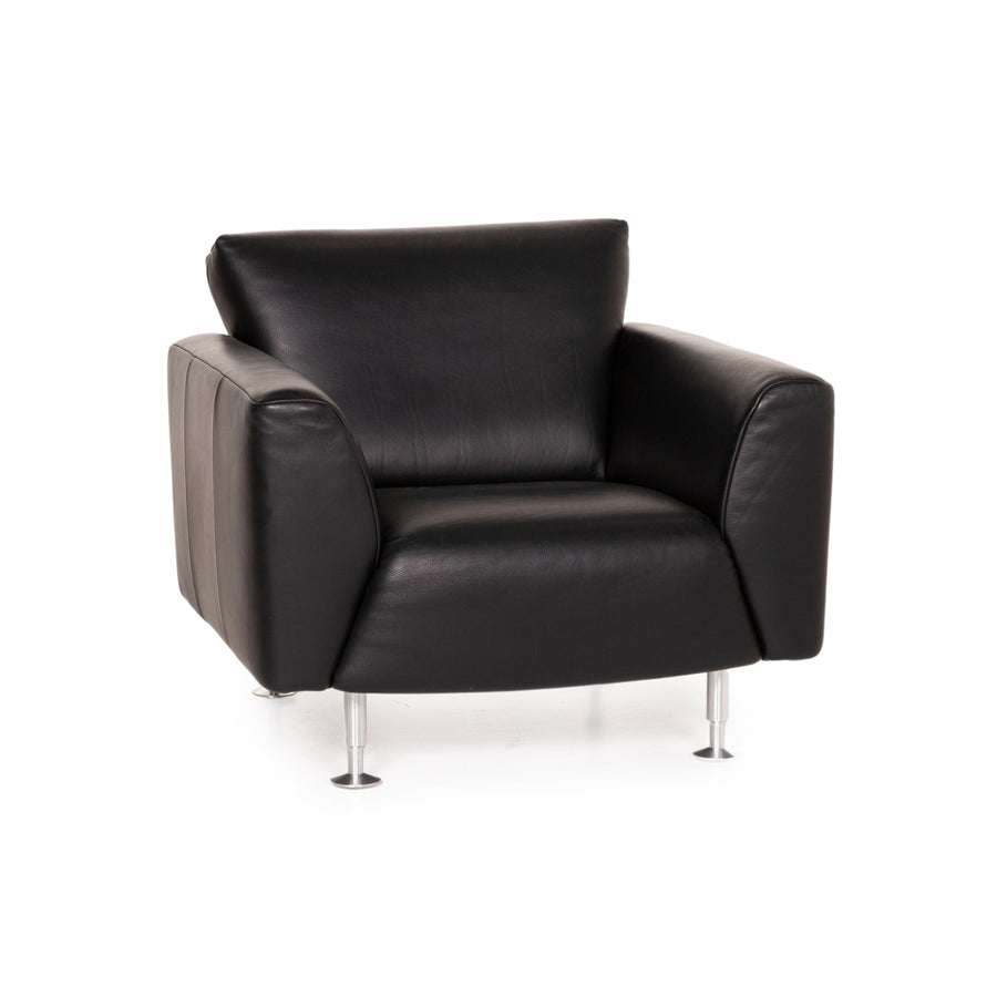Fauteuil en cuir Rolf Benz noir