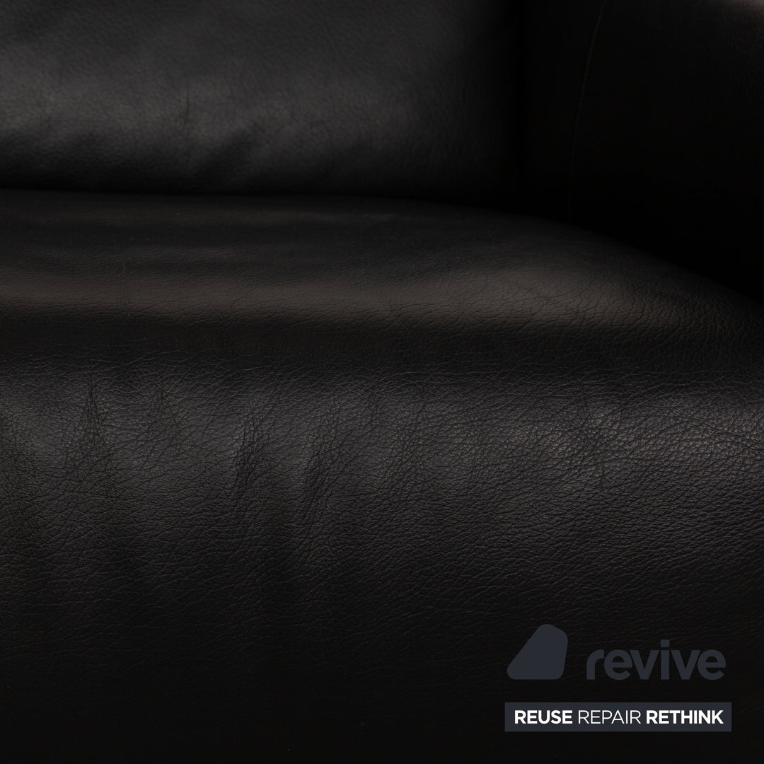 Rolf Benz Leder Sessel Schwarz
