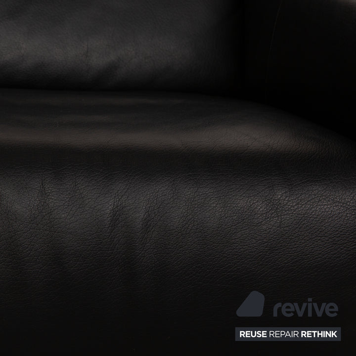 Rolf Benz Leder Sessel Schwarz