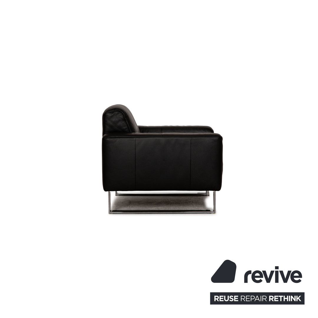 Rolf Benz Leder Sessel Schwarz
