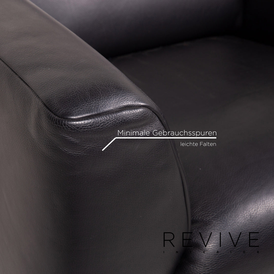 Fauteuil en cuir Rolf Benz noir