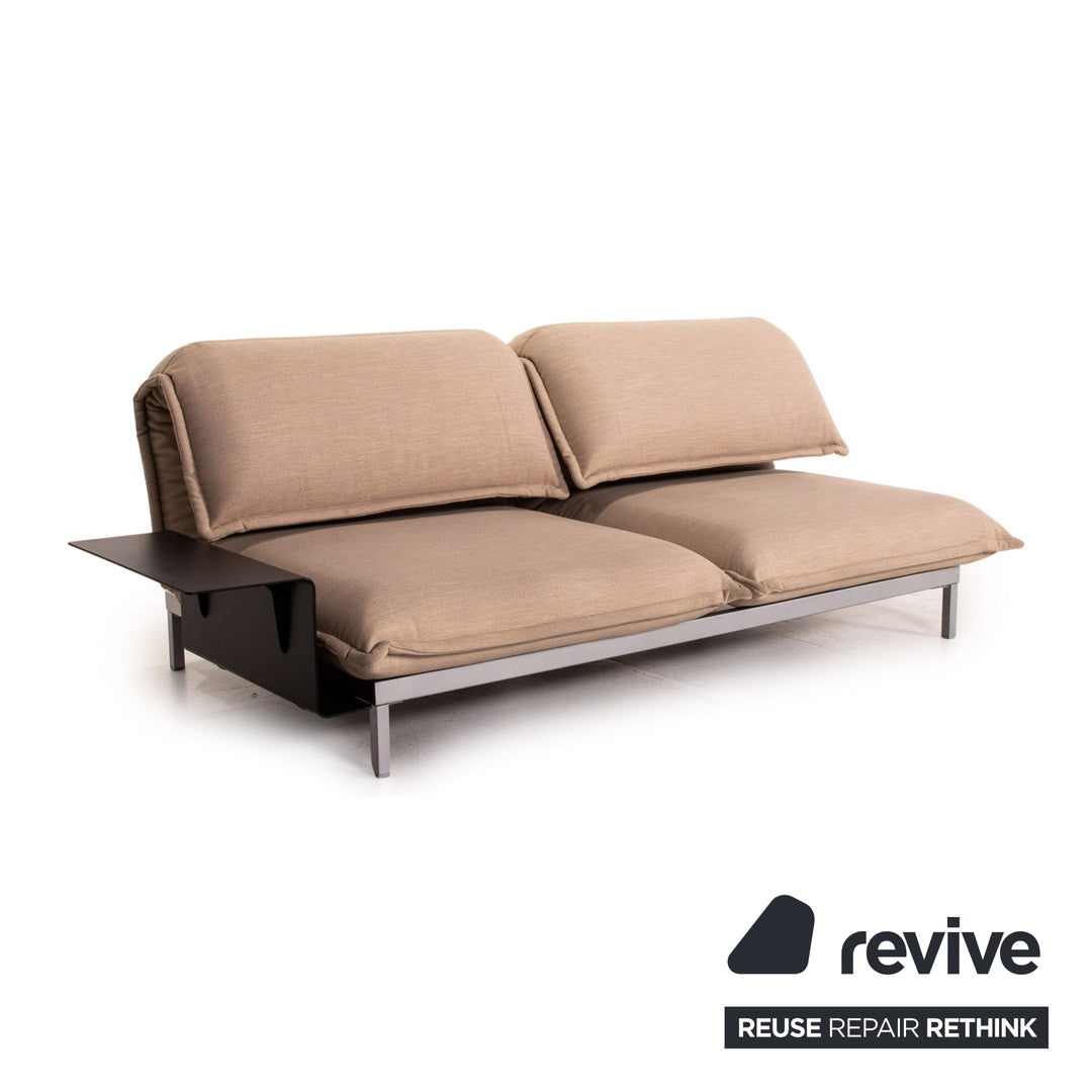 Rolf Benz Nova Stoff Sofa Beige Schlaffunktion Funktion Relaxfunktion Schlafsofa Couch