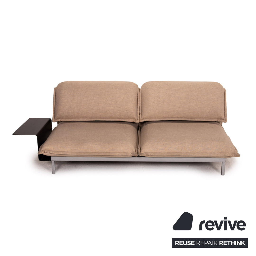 Rolf Benz Nova Stoff Sofa Beige Schlaffunktion Funktion Relaxfunktion Schlafsofa Couch