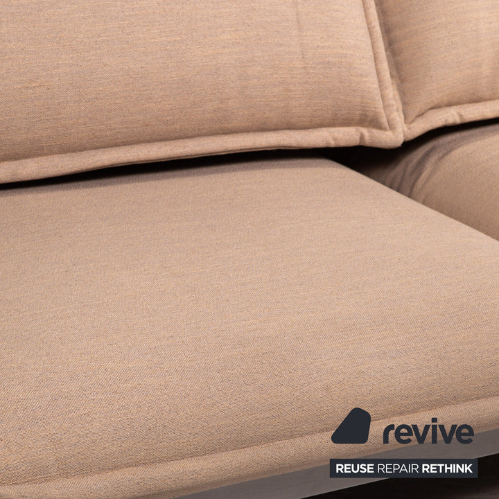 Rolf Benz Nova Stoff Sofa Beige Schlaffunktion Funktion Relaxfunktion Schlafsofa Couch