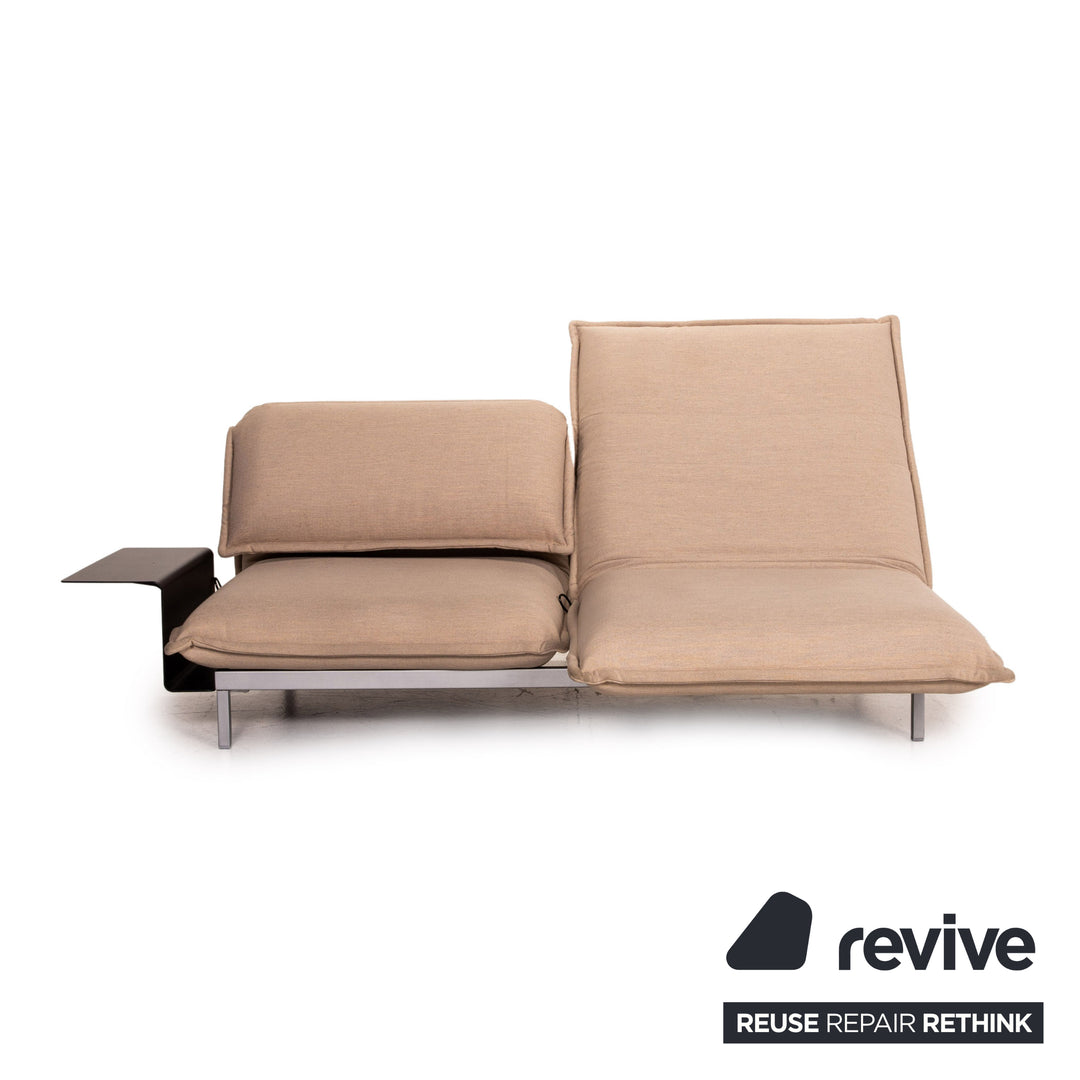 Rolf Benz Nova Stoff Sofa Beige Schlaffunktion Funktion Relaxfunktion Schlafsofa Couch