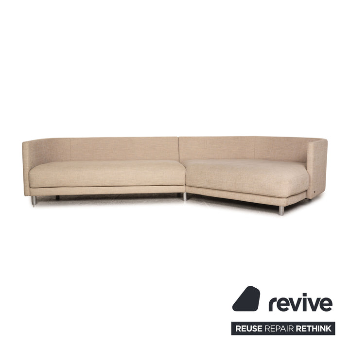 Rolf Benz Onda Stoff Sofa Beige Ecksofa Couch Recamiere rechts