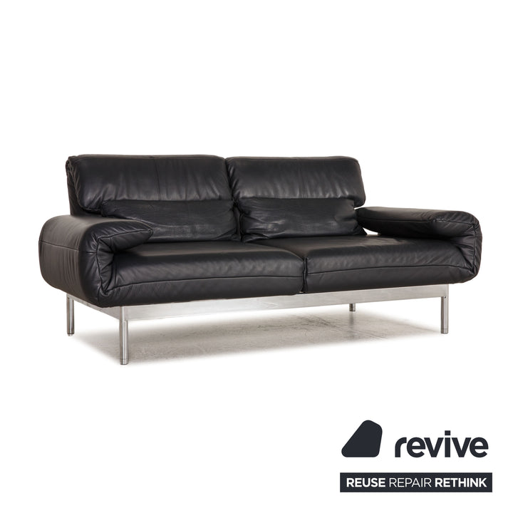 Rolf Benz Plura Leder Sofa Nachtblau Zweisitzer Couch Funktion Relaxfunktion