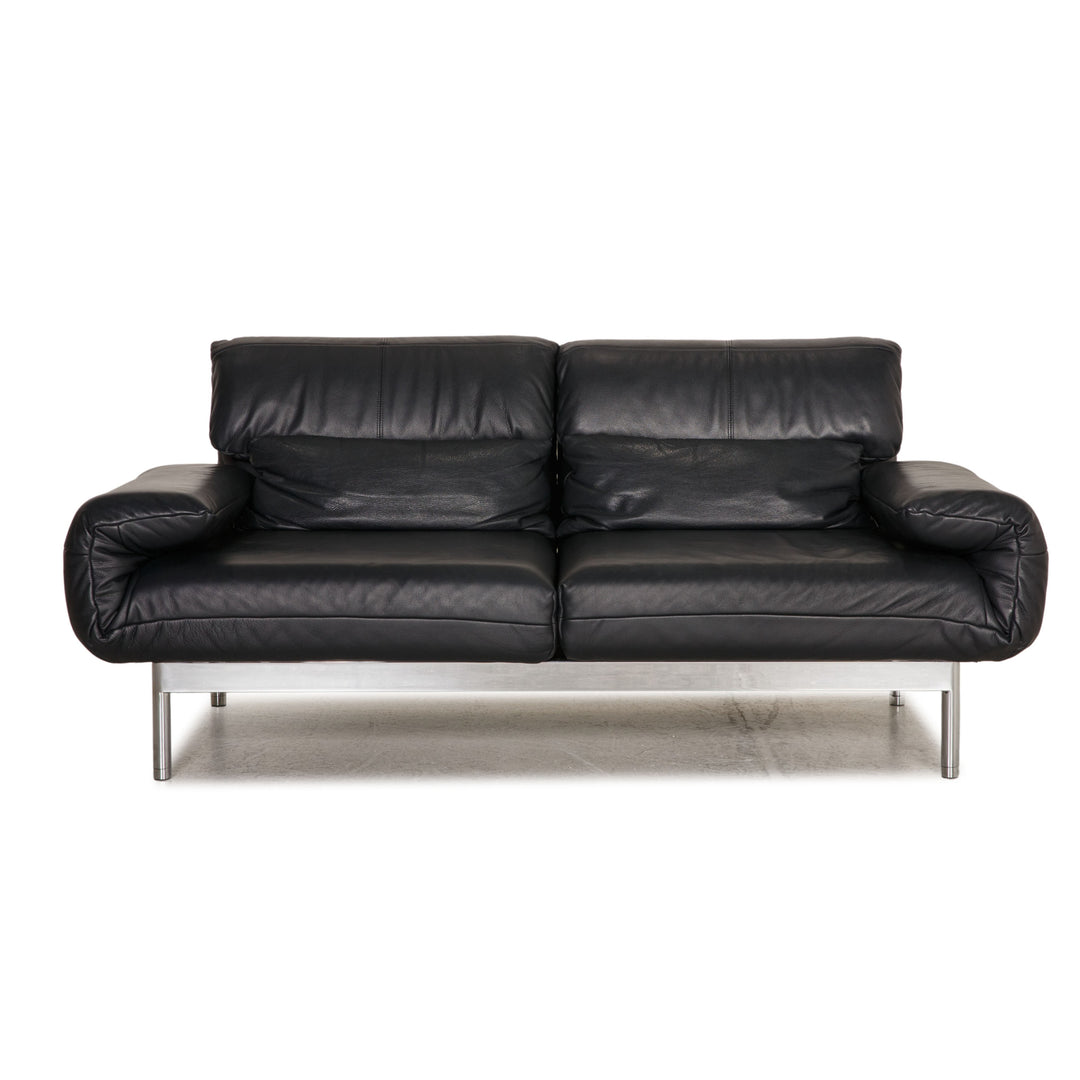 Rolf Benz Plura Leder Sofa Nachtblau Zweisitzer Couch Funktion Relaxfunktion