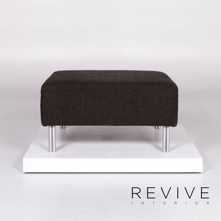 Rolf Benz Stoff Hocker Schwarz Grau #10854