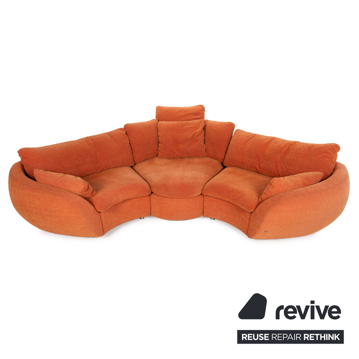 Rolf Benz Stoff Sofa Orange Ecksofa Couch