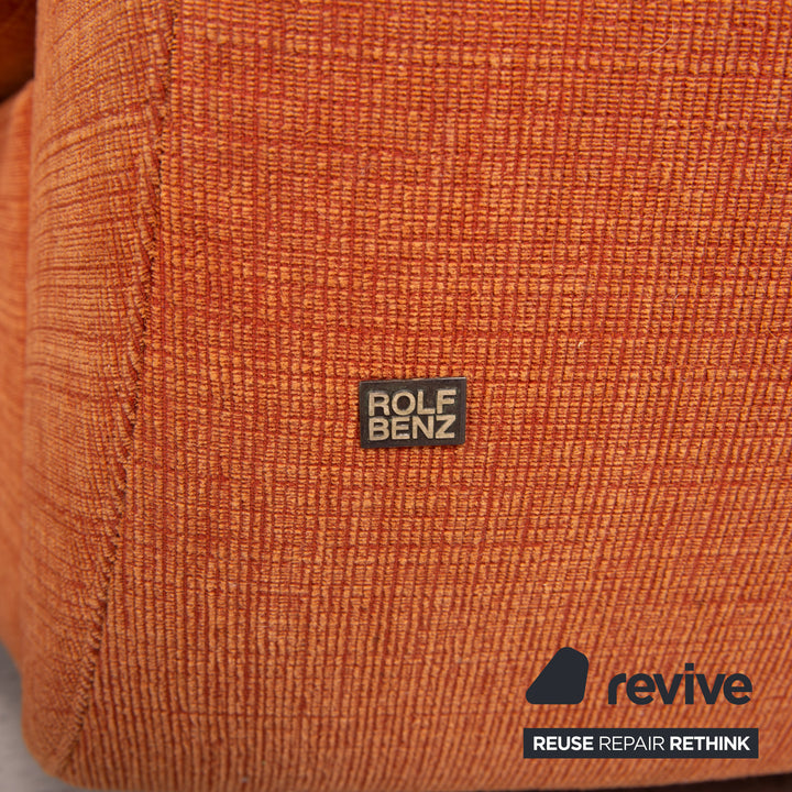 Rolf Benz Stoff Sofa Orange Ecksofa Couch