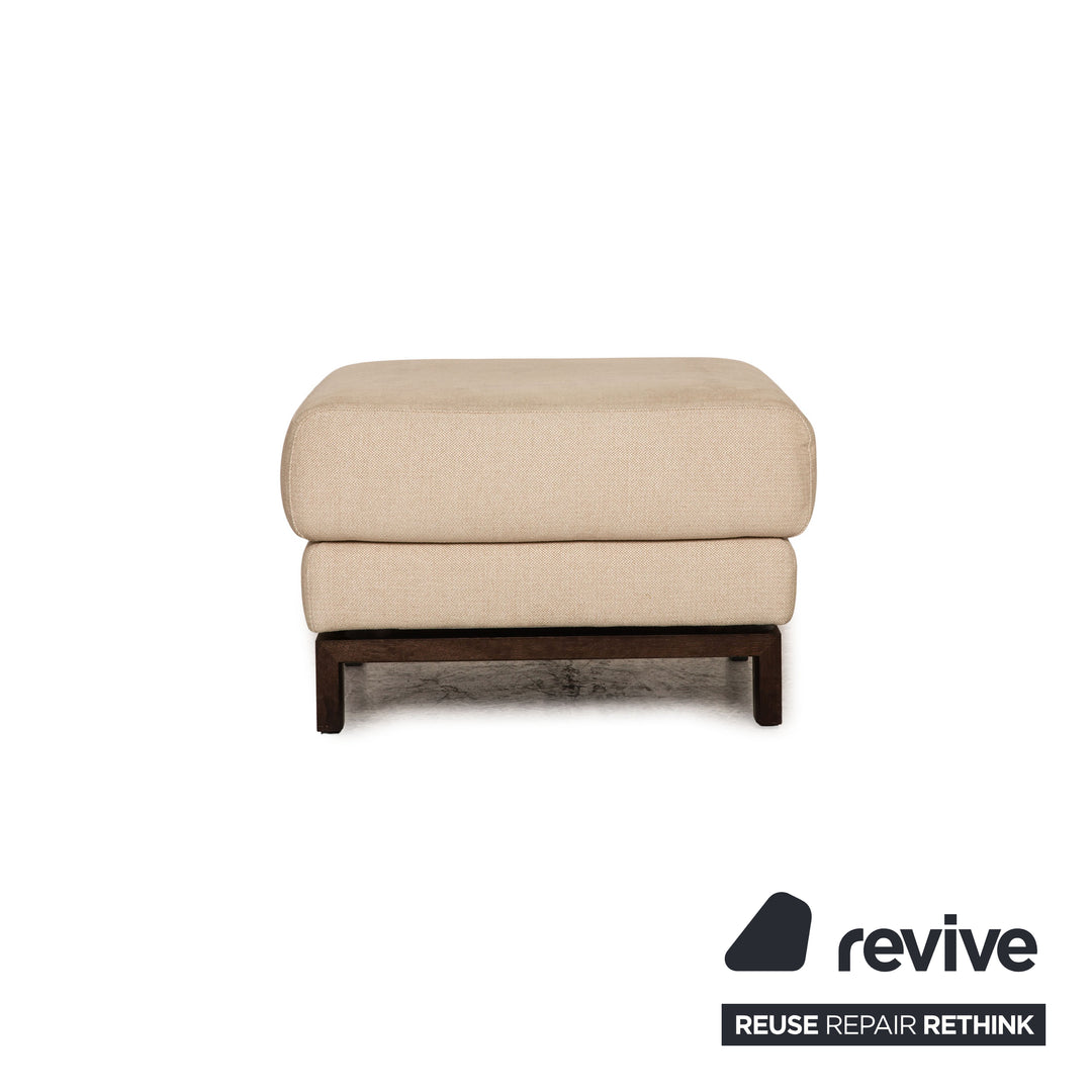 Rolf Benz Vida fabric stool beige