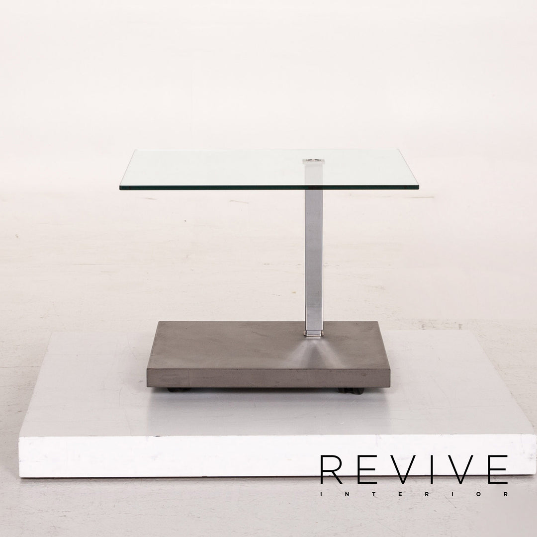 Ronald Schmitt K 926 Jacky Table d'appoint en verre aspect béton Table basse #14599
