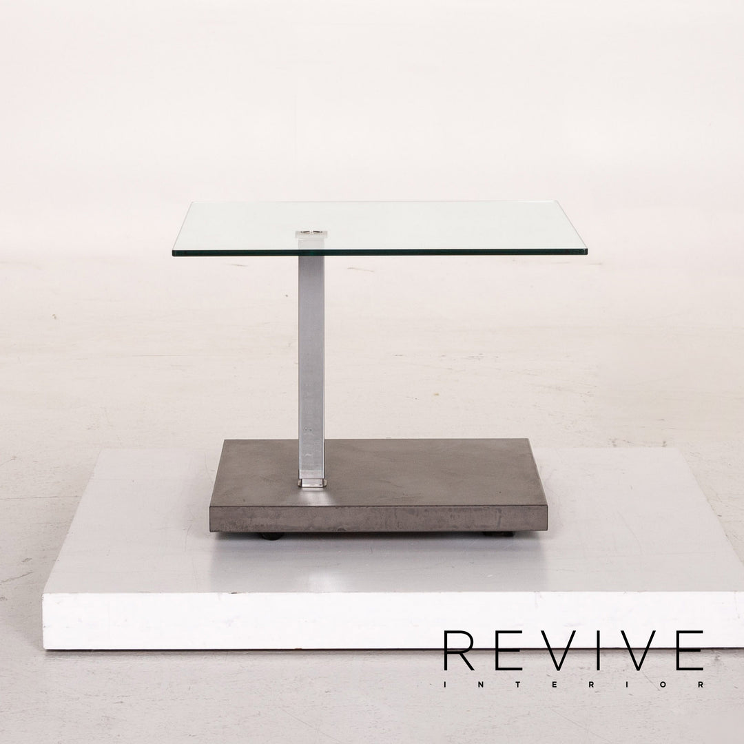 Ronald Schmitt K 926 Jacky Table d'appoint en verre aspect béton Table basse #14599
