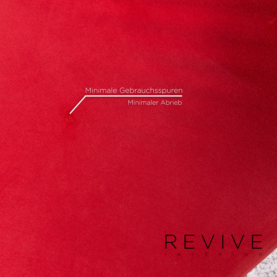 Fauteuil en microfibre Varier Peel rouge avec tabouret fonction relax Olav Eldøy #10170