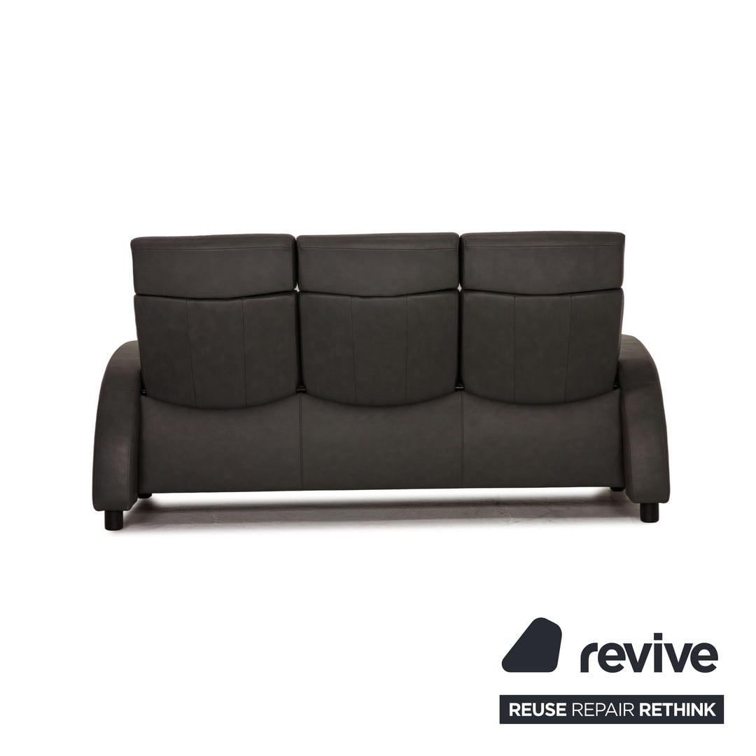 Stressless Arion Leder Dreisitzer Grau Sofa Couch Funktion