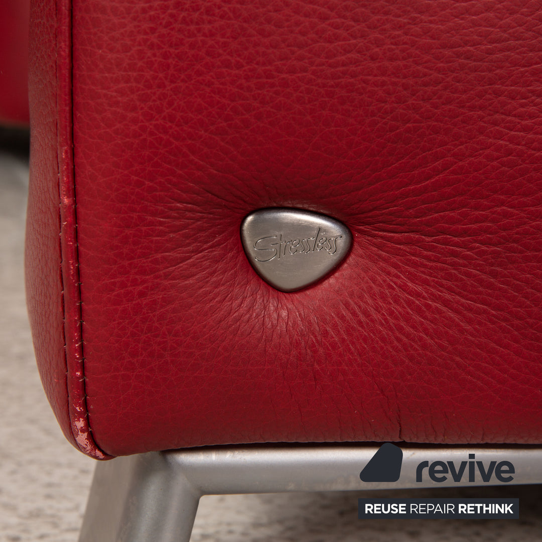 Stressless Arion Leather Corner Sofa Red Sofa Couch Function