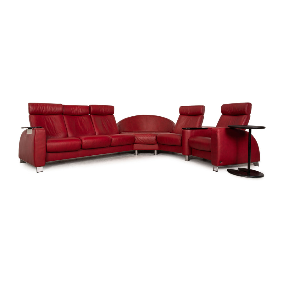 Stressless Arion Leather Corner Sofa Red Sofa Couch Function