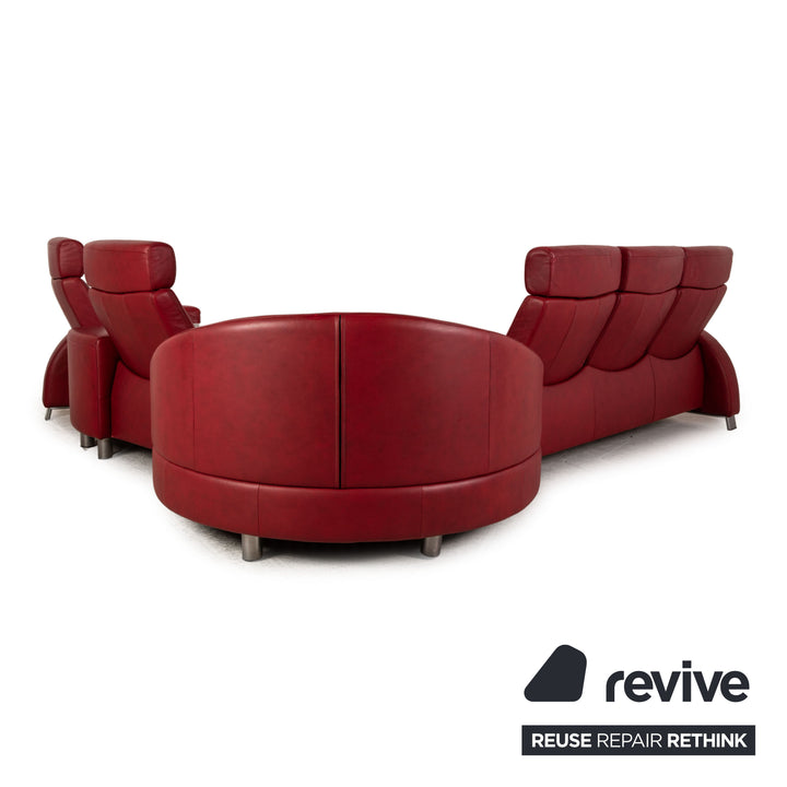 Stressless Arion Leather Corner Sofa Red Sofa Couch Function
