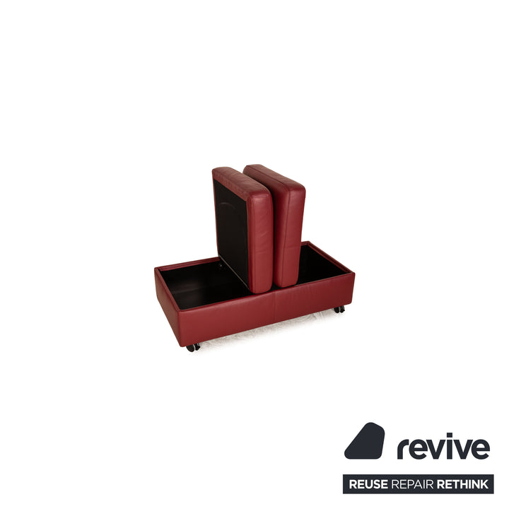 Stressless Arion Leather Stool Red Feature