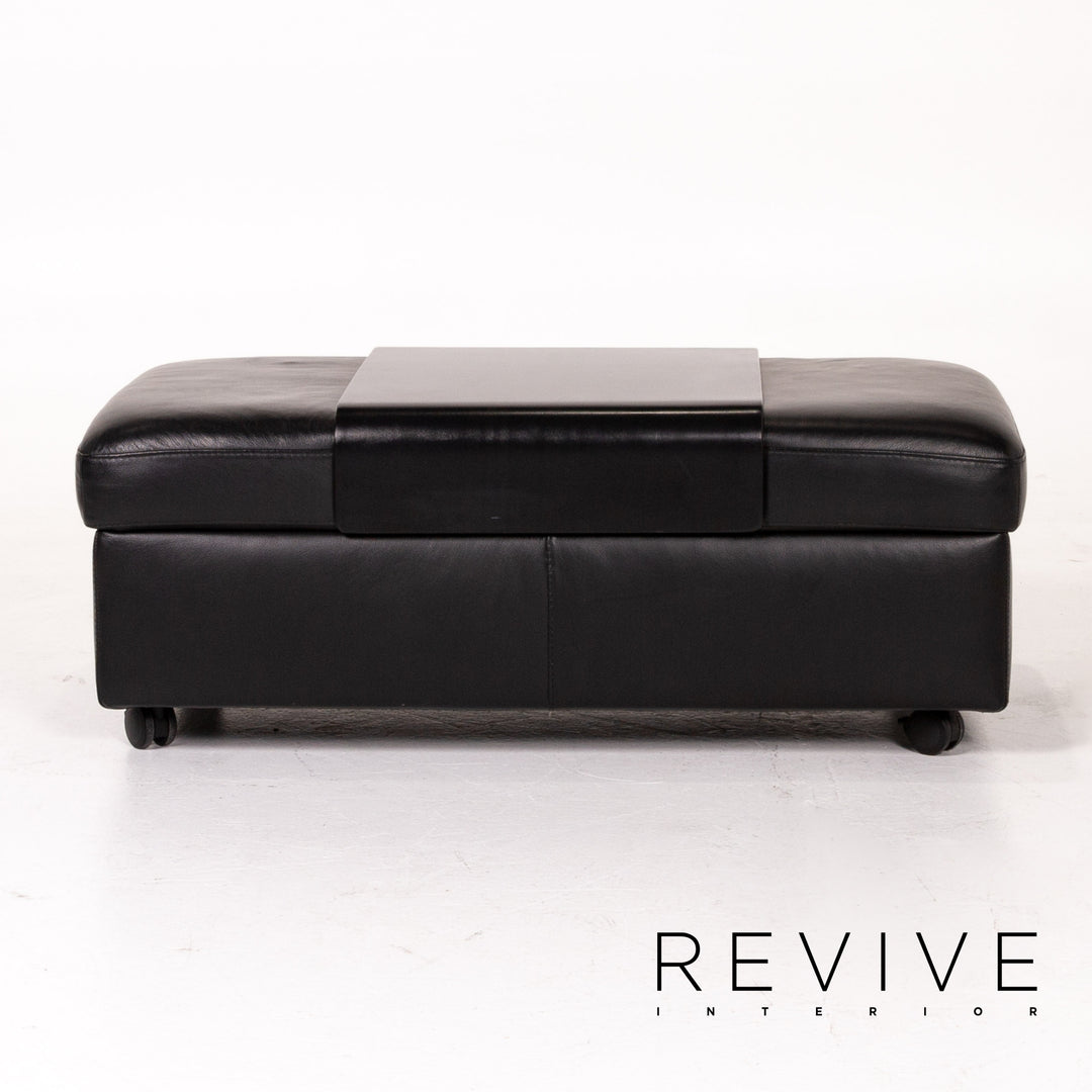 Stressless Arion Leder Hocker Schwarz Ottoman #13847