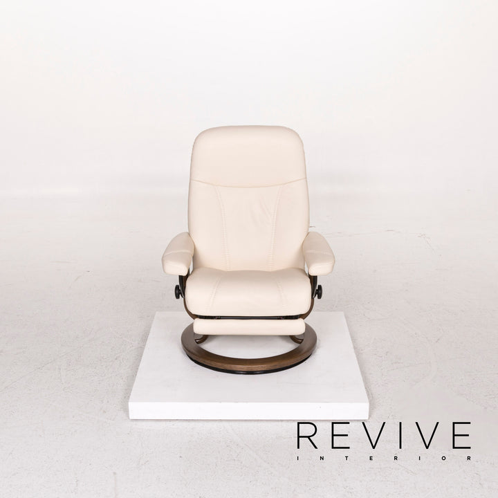 Stressless Consul Leder Sessel Creme Relaxfunktion Elektrisch