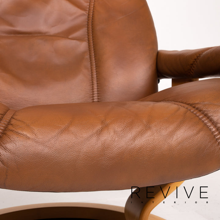 Stressless Consul Leder Sessel inkl. Hocker Braun Relaxfunktion Funktion Relaxsessel #13679