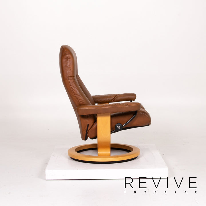 Stressless Consul Leder Sessel inkl. Hocker Braun Relaxfunktion Funktion Relaxsessel #13679
