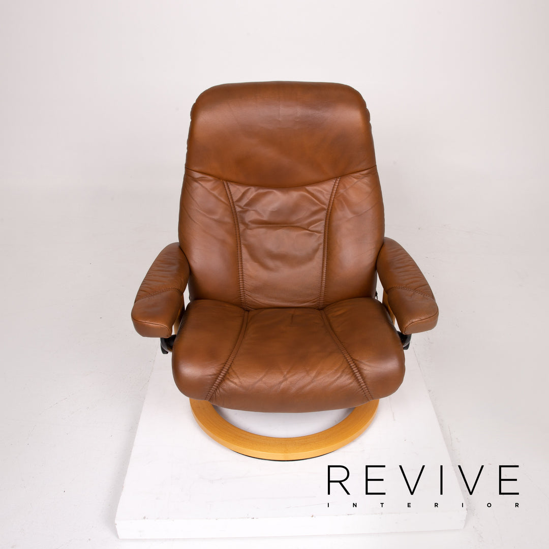 Stressless Consul Leder Sessel inkl. Hocker Braun Relaxfunktion Funktion Relaxsessel #13679