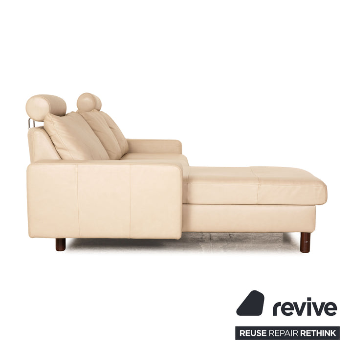 Stressless E 200 Leder Ecksofa Beige Recamiere Links Sofa Couch
