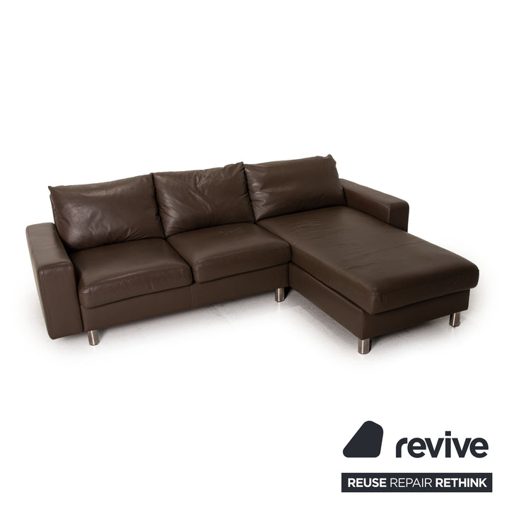 Stressless E 200 Leder Sofa Braun Ecksofa Couch