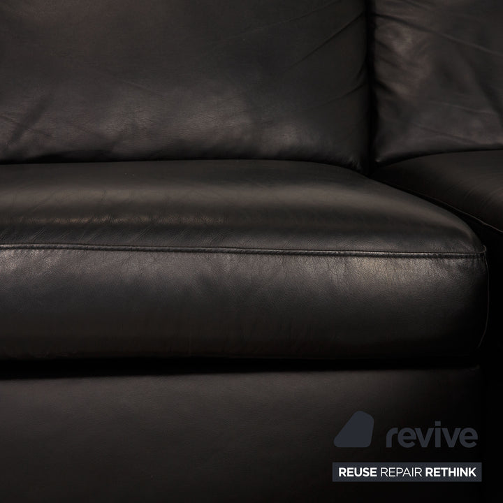 Canapé d'angle Stressless E 200 en cuir noir