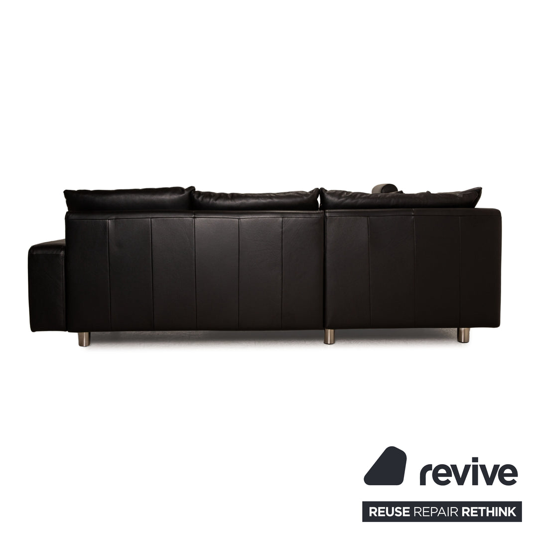 Stressless E200 Leder Ecksofa Schwarz Recamiere Links Sofa Couch