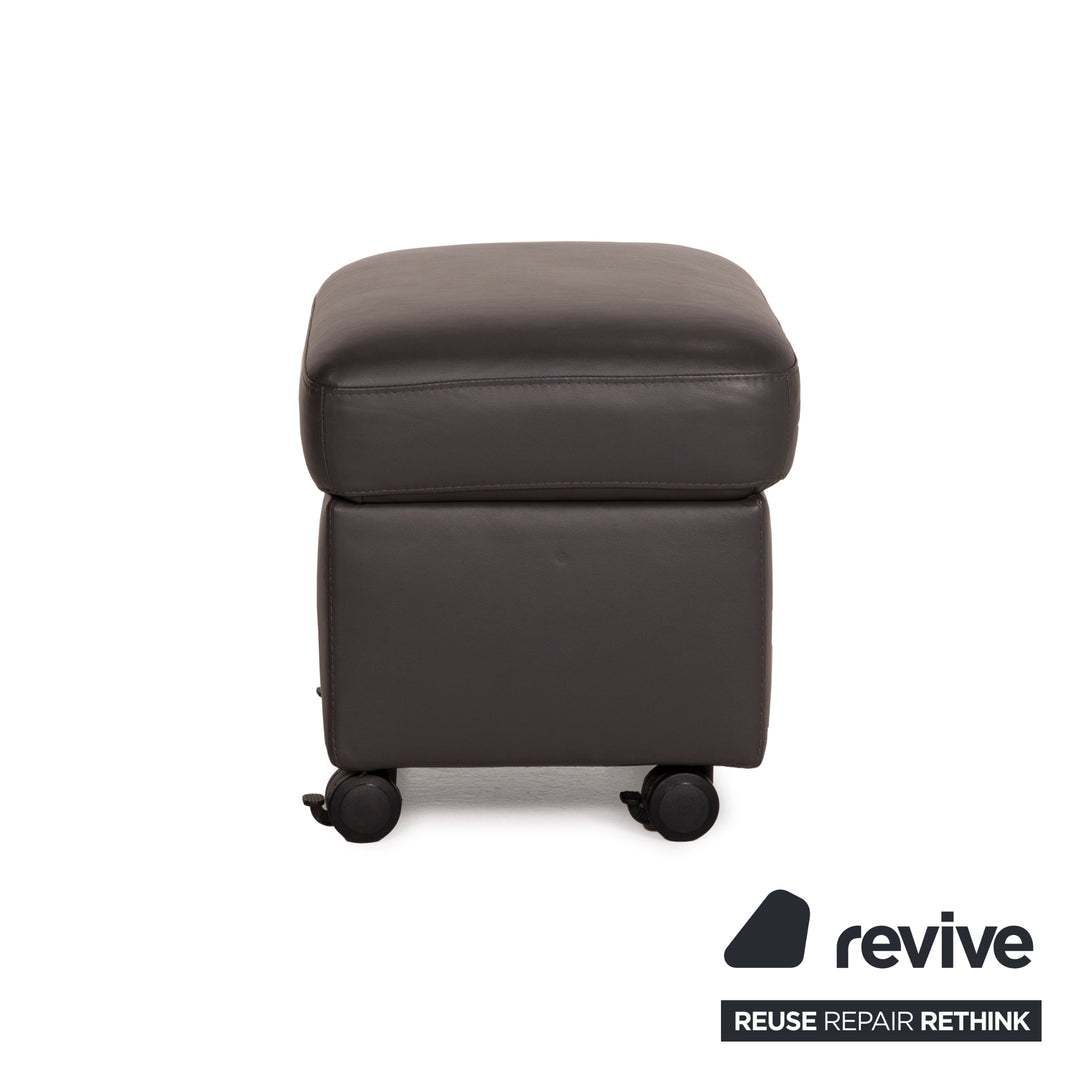 Stressless E300 Leder Hocker Grau