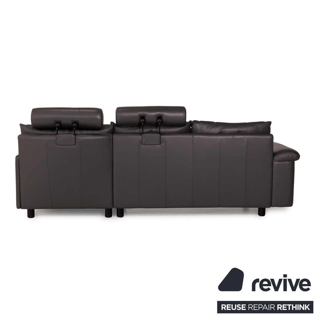 Stressless E300 Leder Sofa Ecksofa Grau