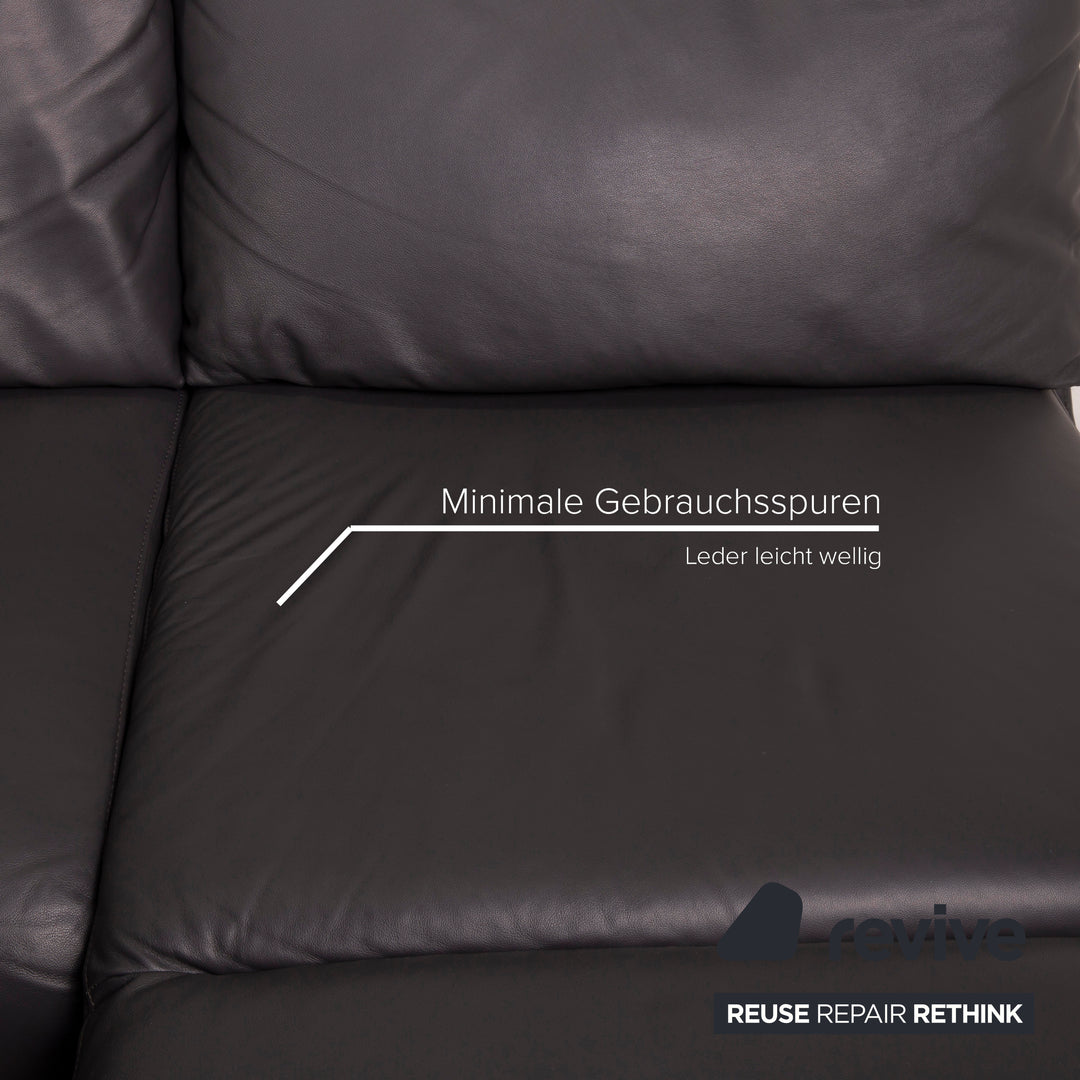 Stressless E300 Leder Sofa Ecksofa Grau