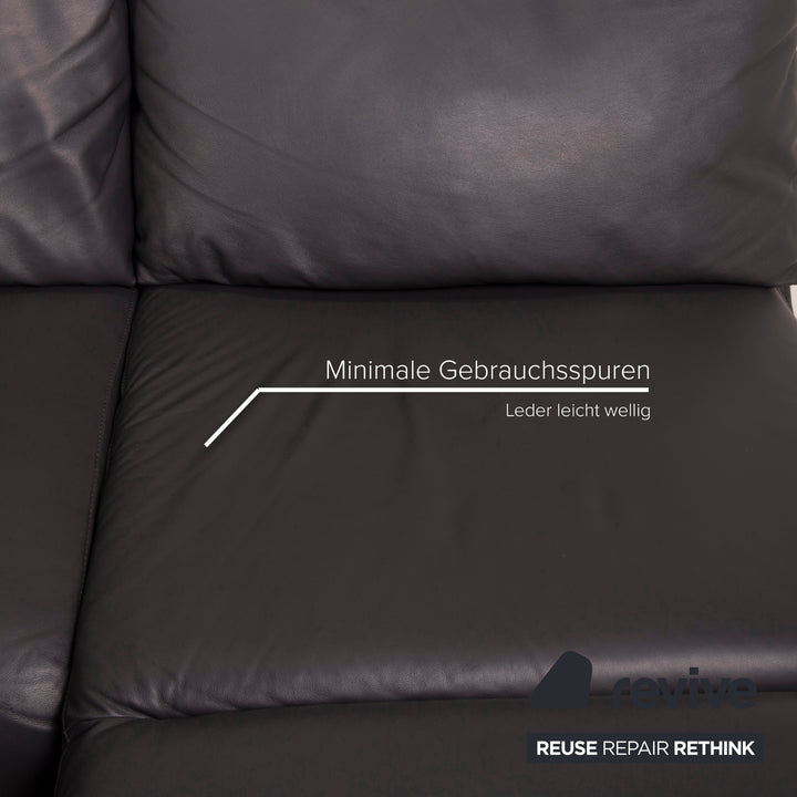 Stressless E300 Leder Sofa Ecksofa Grau